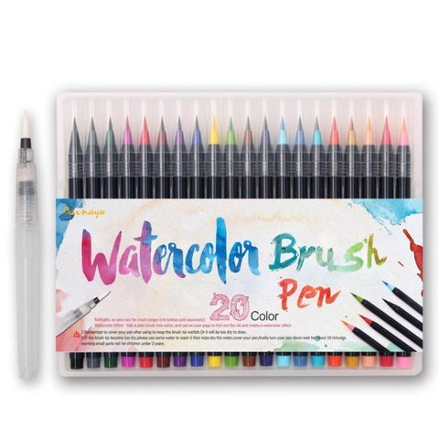 20pcs Watercolor Brush Pens