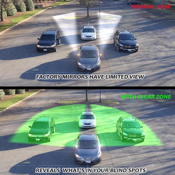 2 Sets Blind Spot Side & Rear Mirror - Wide Angle View