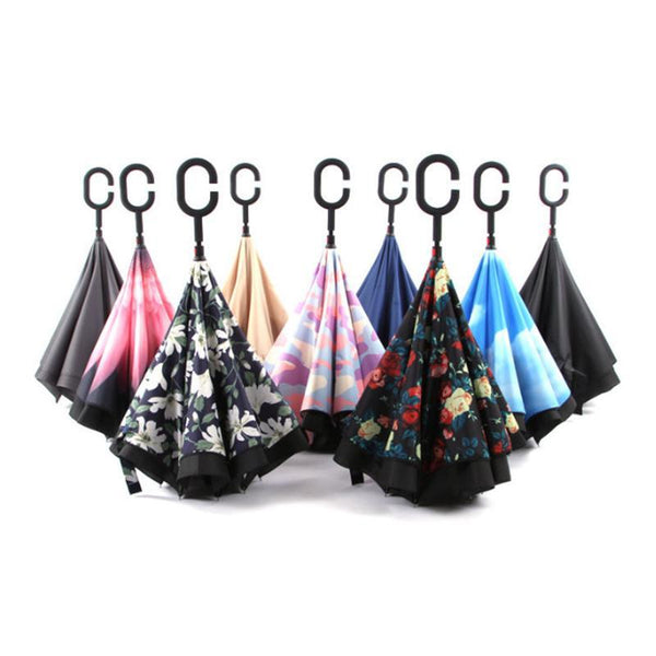 Rain & Windproof Double Layer Reversible Umbrella