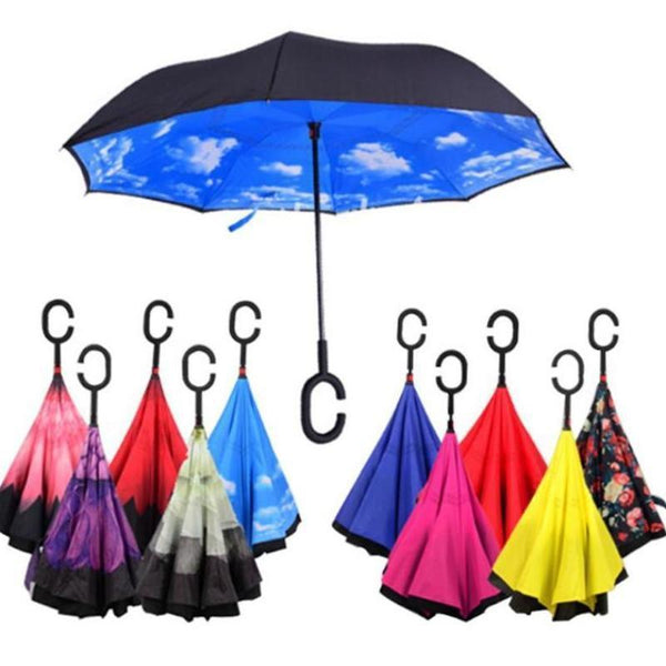 Rain & Windproof Double Layer Reversible Umbrella