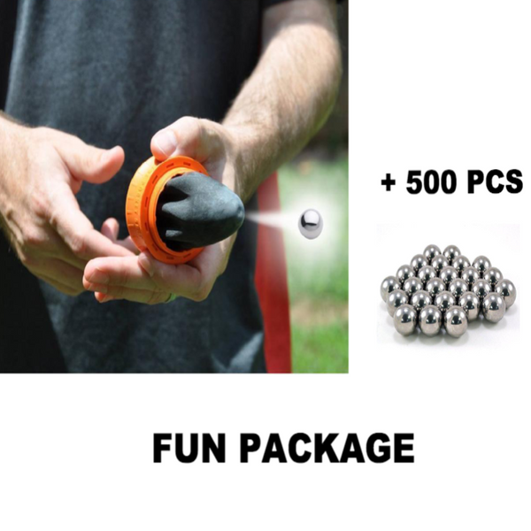 Fun Pack : Pocket Shot Catapult + 500 Pcs Steel Balls