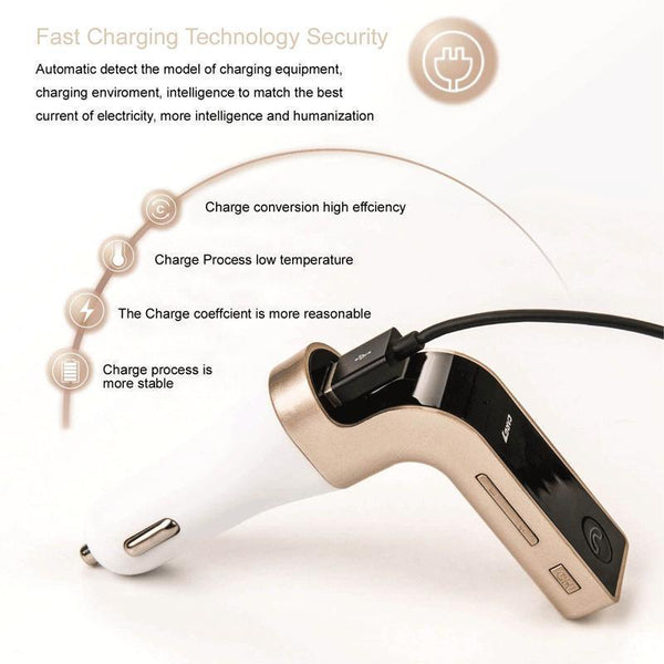 4 in 1 Car Stereo Wireless Bluetooth Charger FM Transmitter