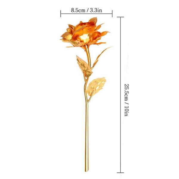 24K Gold Plated Rose Flower
