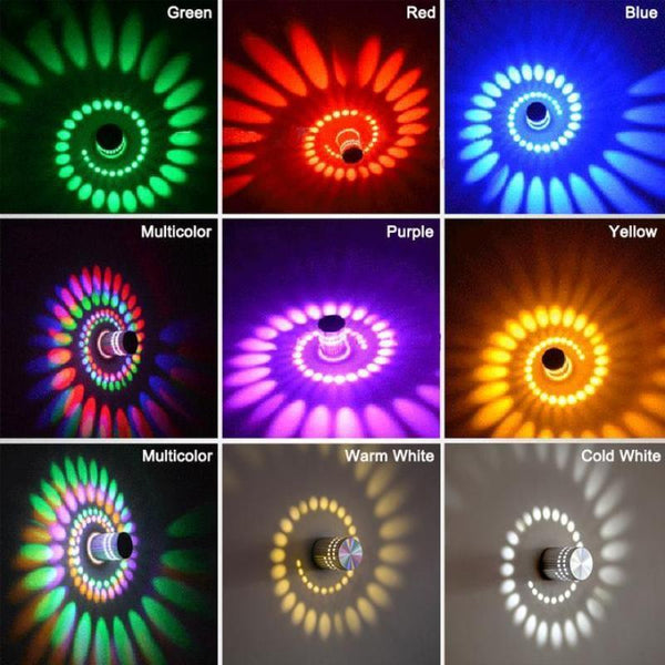 Luminous LED Spiral Light Fixture
