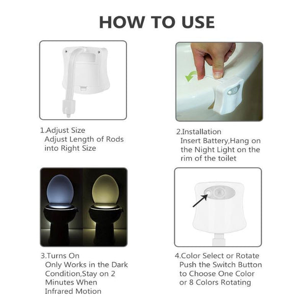 8 Colors Motion Sensor Bowl Light