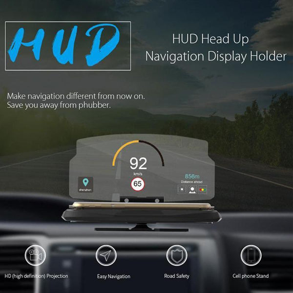 HUD Head Up GPS Navigation Display Bracket Holder - Mobile Phone Projector