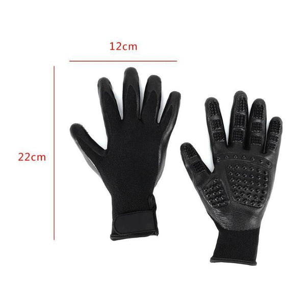 Pet Grooming Gloves For Cats, Dogs & Horses - Long & Short Fur