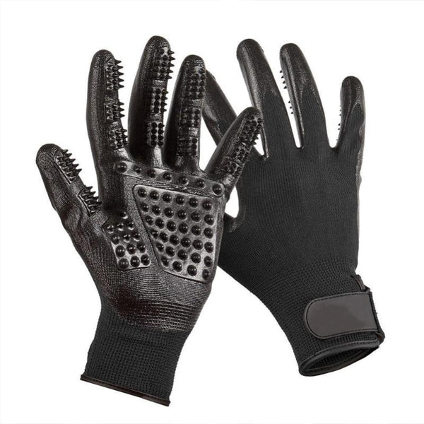 Pet Grooming Gloves For Cats, Dogs & Horses - Long & Short Fur