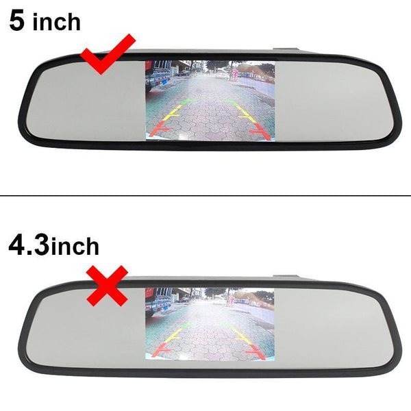 5 inch Color TFT LCD Car Rear View Mirror Monitor - Parking Backup Camera