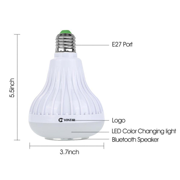 Smart Wireless Bluetooth LED Lamp Speaker