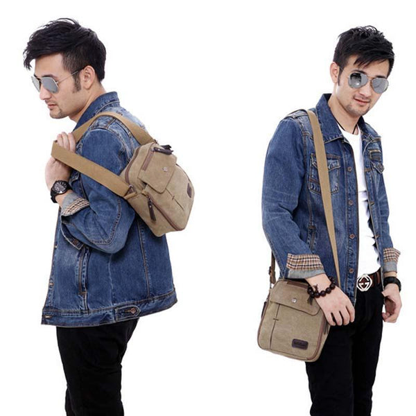 Stylish Men's Canvas Messenger Bag