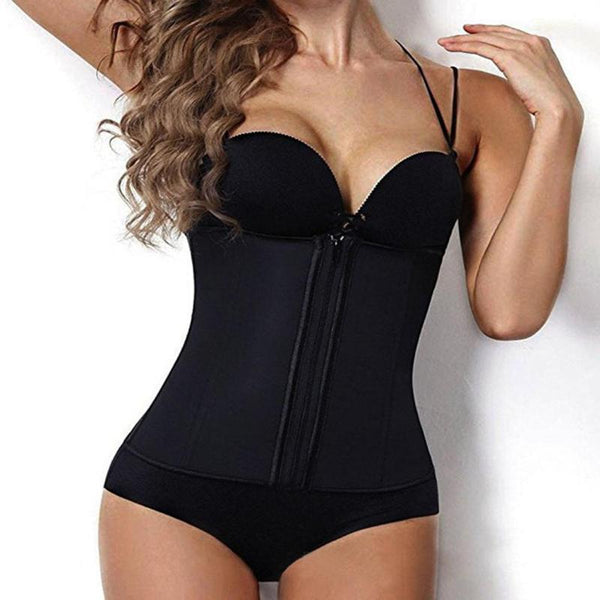 Latex Waist Trainer Body Shaper Corset with Zipper