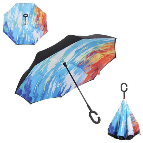 Rain & Windproof Double Layer Reversible Umbrella
