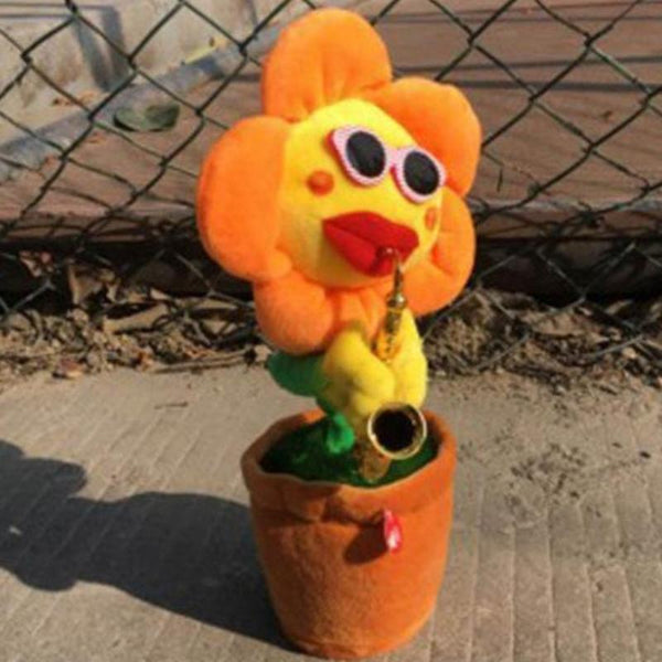 Singing&Dancing Sunflower with Saxophone