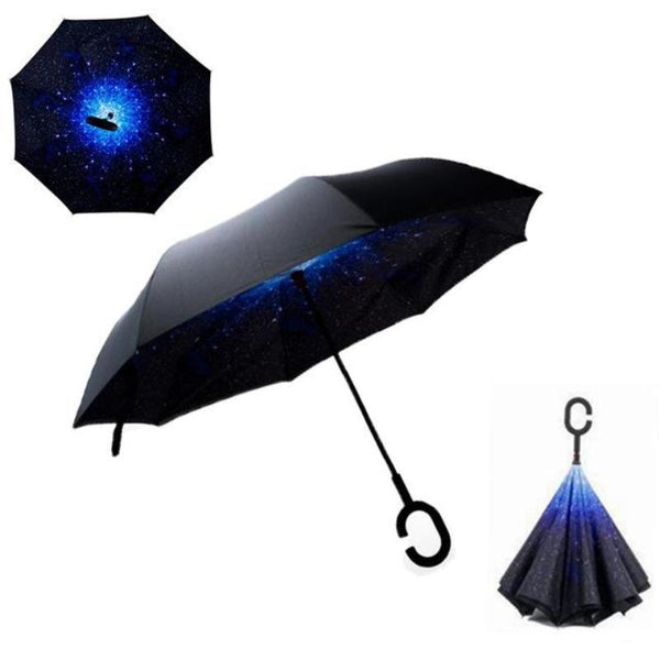 Rain & Windproof Double Layer Reversible Umbrella