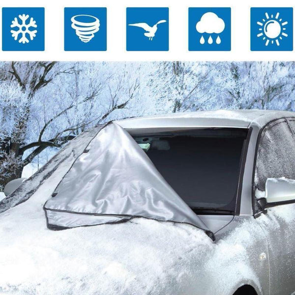 Premium Front Rear Windscreen Protection - Windshield Visor Cover Sun & Snow