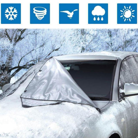 Premium Front Rear Windscreen Protection - Windshield Visor Cover Sun & Snow